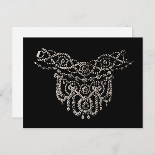 Cartierr Jewelry Necklace ~ Postcard Postkarte (Vorne/Hinten)