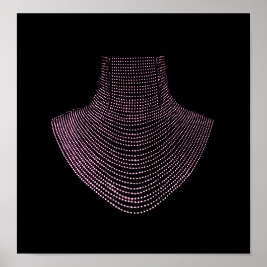 Cartierr Pink Necklace ~ Poster 11x11,34 (Vorne)