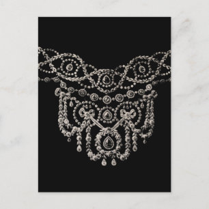 Cartierr Schmuck Halskette ~ Postkarte / Einladung
