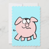 Cartoon 2 Schweinegrippe Eier und Ingwer Party Bab Einladung (Rückseite)