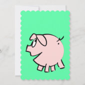 Cartoon 3 Schweinegrippe Eier und Ingwer Party Bab Einladung (Rückseite)