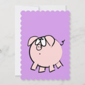 Cartoon 4 Schweinegrippe Eier und Ingwer Party Bab Einladung (Rückseite)