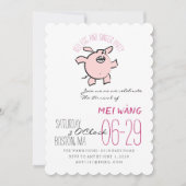 Cartoon 5 Schweinegrippe Eier und Ingwer Party Bab Einladung (Vorderseite)