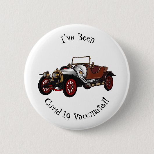 Cartoon-Abbildung 1920 des klassischen Autos Button (Vorderseite)