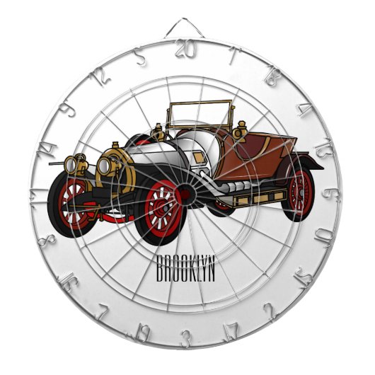 Cartoon-Abbildung 1920 des klassischen Autos Dartscheibe (vorne)
