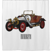 Cartoon-Abbildung 1920 des klassischen Autos Duschvorhang (Vorderseite)