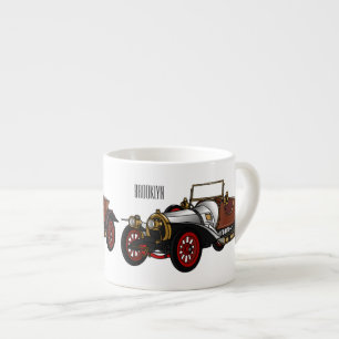Cartoon-Abbildung 1920 des klassischen Autos Espressotasse