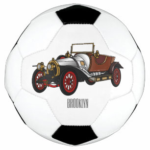 Cartoon-Abbildung 1920 des klassischen Autos Fußball