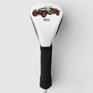 Cartoon-Abbildung 1920 des klassischen Autos Golf Headcover