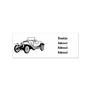 Cartoon-Abbildung 1920 des klassischen Autos Gummistempel