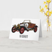 Cartoon-Abbildung 1920 des klassischen Autos Karte (Gelbe Blume)