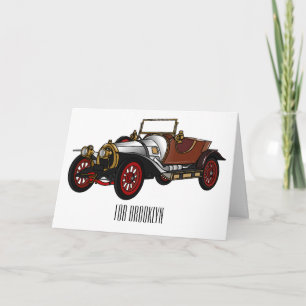 Cartoon-Abbildung 1920 des klassischen Autos Karte