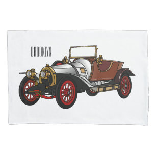Cartoon-Abbildung 1920 des klassischen Autos Kissenbezug