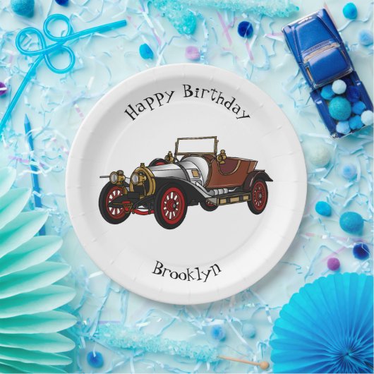 Cartoon-Abbildung 1920 des klassischen Autos Pappteller (Party)