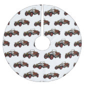 Cartoon-Abbildung 1920 des klassischen Autos Polyester Weihnachtsbaumdecke (Vorderseite)