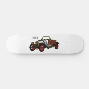 Cartoon-Abbildung 1920 des klassischen Autos Skateboard