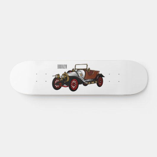 Cartoon-Abbildung 1920 des klassischen Autos Skateboard (Horizontal)