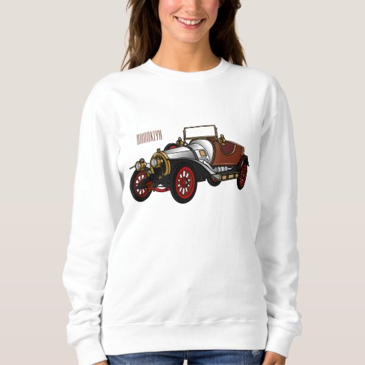 Cartoon-Abbildung 1920 des klassischen Autos Sweatshirt (Vorderseite)