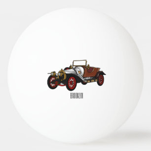 Cartoon-Abbildung 1920 des klassischen Autos Tischtennisball