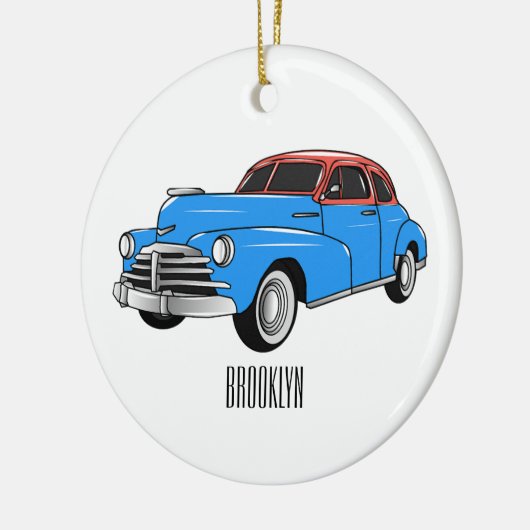 Cartoon-Abbildung 1948 des klassischen Autos Keramik Ornament (Links)