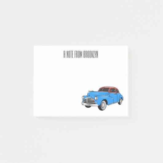 Cartoon-Abbildung 1948 des klassischen Autos Post-it Klebezettel (Vorderseite)