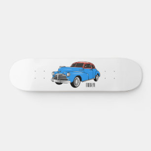 Cartoon-Abbildung 1948 des klassischen Autos Skateboard