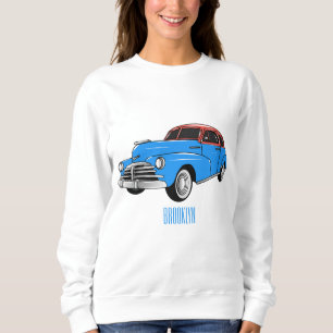 Cartoon-Abbildung 1948 des klassischen Autos Sweatshirt