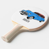 Cartoon-Abbildung 1948 des klassischen Autos Tischtennis Schläger (Vorderseite)