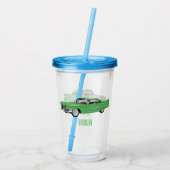 Cartoon-Abbildung 1959 des klassischen Autos Acryltrinkbecher (Rückseite)