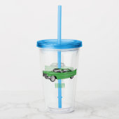 Cartoon-Abbildung 1959 des klassischen Autos Acryltrinkbecher (Vorderseite)