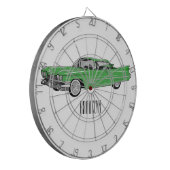 Cartoon-Abbildung 1959 des klassischen Autos Dartscheibe (Vorderseite Links)