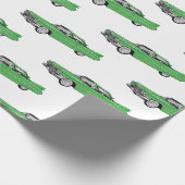 Cartoon-Abbildung 1959 des klassischen Autos Geschenkpapier (Ecke)