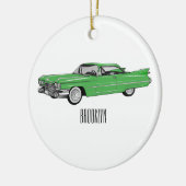 Cartoon-Abbildung 1959 des klassischen Autos Keramik Ornament (Links)