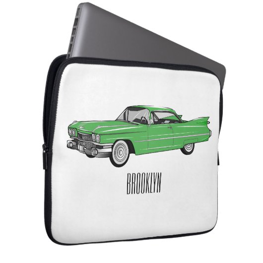 Cartoon-Abbildung 1959 des klassischen Autos Laptopschutzhülle