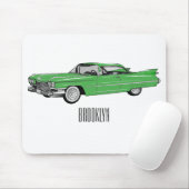 Cartoon-Abbildung 1959 des klassischen Autos Mousepad (Mit Mouse)