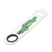 Cartoon-Abbildung 1959 des klassischen Autos Speed Flaschenöffner (Vorderseite Schrägansicht)