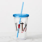 Cartoon-Abbildung Acryltrinkbecher (Rückseite)