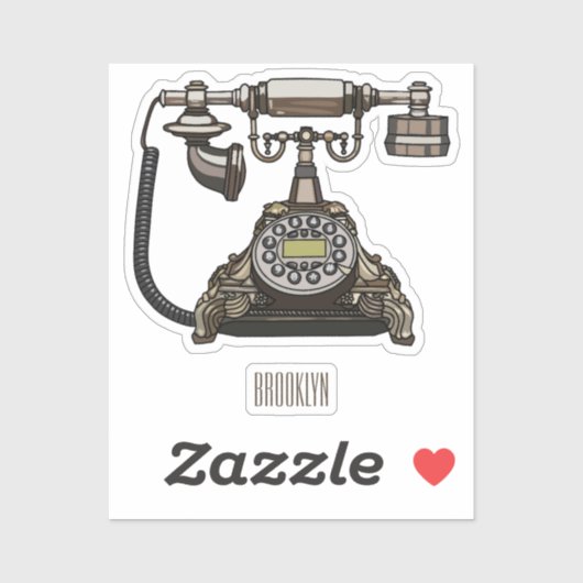 Cartoon-Abbildung Aufkleber (Blatt)