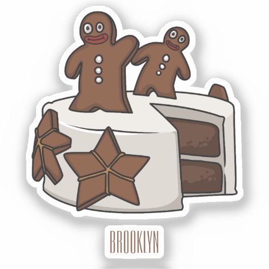 Cartoon-Abbildung Aufkleber (Vorderseite)