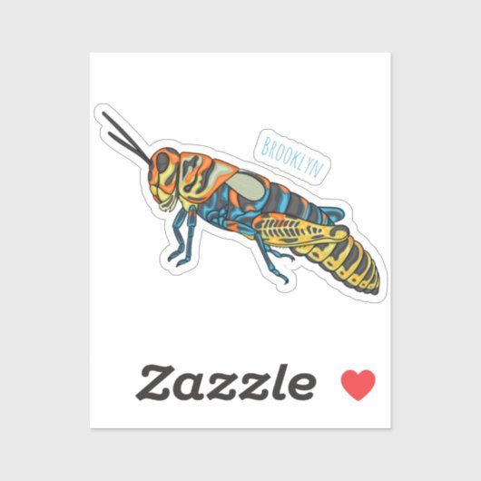 Cartoon-Abbildung Aufkleber (Blatt)