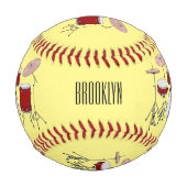 Cartoon-Abbildung Baseball (Vorderseite)