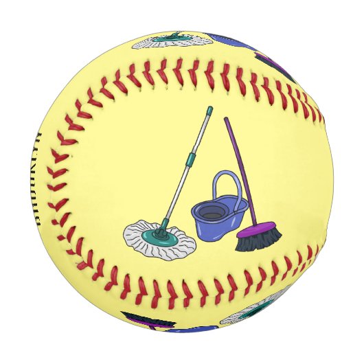 Cartoon-Abbildung Baseball (Vorderseite Links)
