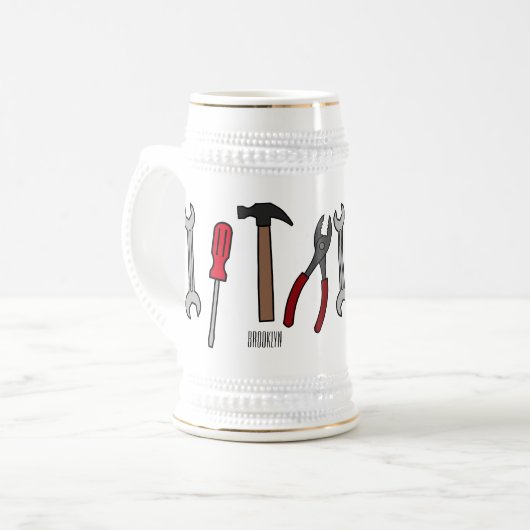 Cartoon-Abbildung Bierglas (Vorderseite Links)