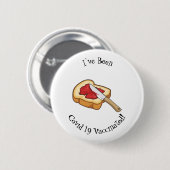Cartoon-Abbildung Brot und Konfitüre Button (Vorne & Hinten)