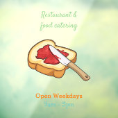 Cartoon-Abbildung Brot und Konfitüre Fensteraufkleber (Blatt 3)