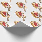 Cartoon-Abbildung Brot und Konfitüre Geschenkpapier (Ecke)