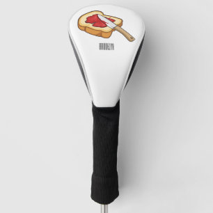 Cartoon-Abbildung Brot und Konfitüre Golf Headcover