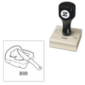 Cartoon-Abbildung Brot und Konfitüre Gummistempel (Stempel)