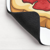 Cartoon-Abbildung Brot und Konfitüre Mousepad (Ecke)
