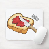 Cartoon-Abbildung Brot und Konfitüre Mousepad (Mit Mouse)